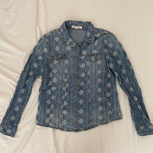Print Chambray Shirt